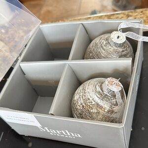 Pretty glass ornaments new set Martha Stewart Christmas